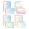Better Office Products Mini Stationery Set, 50 Lined Watercolor Sheets+50 Env, 5.5in. x 8.25in. 12 Unique Designs, 100PK 63905 - alternate 1